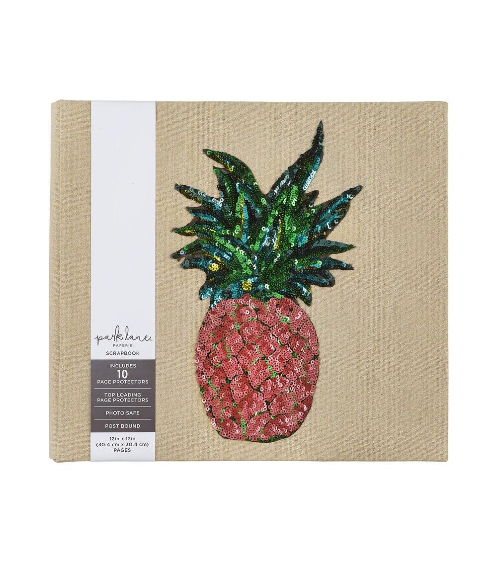 Albums | 12″ x 12″ Sequin Pineapple Scrapbook Album Albums Albums