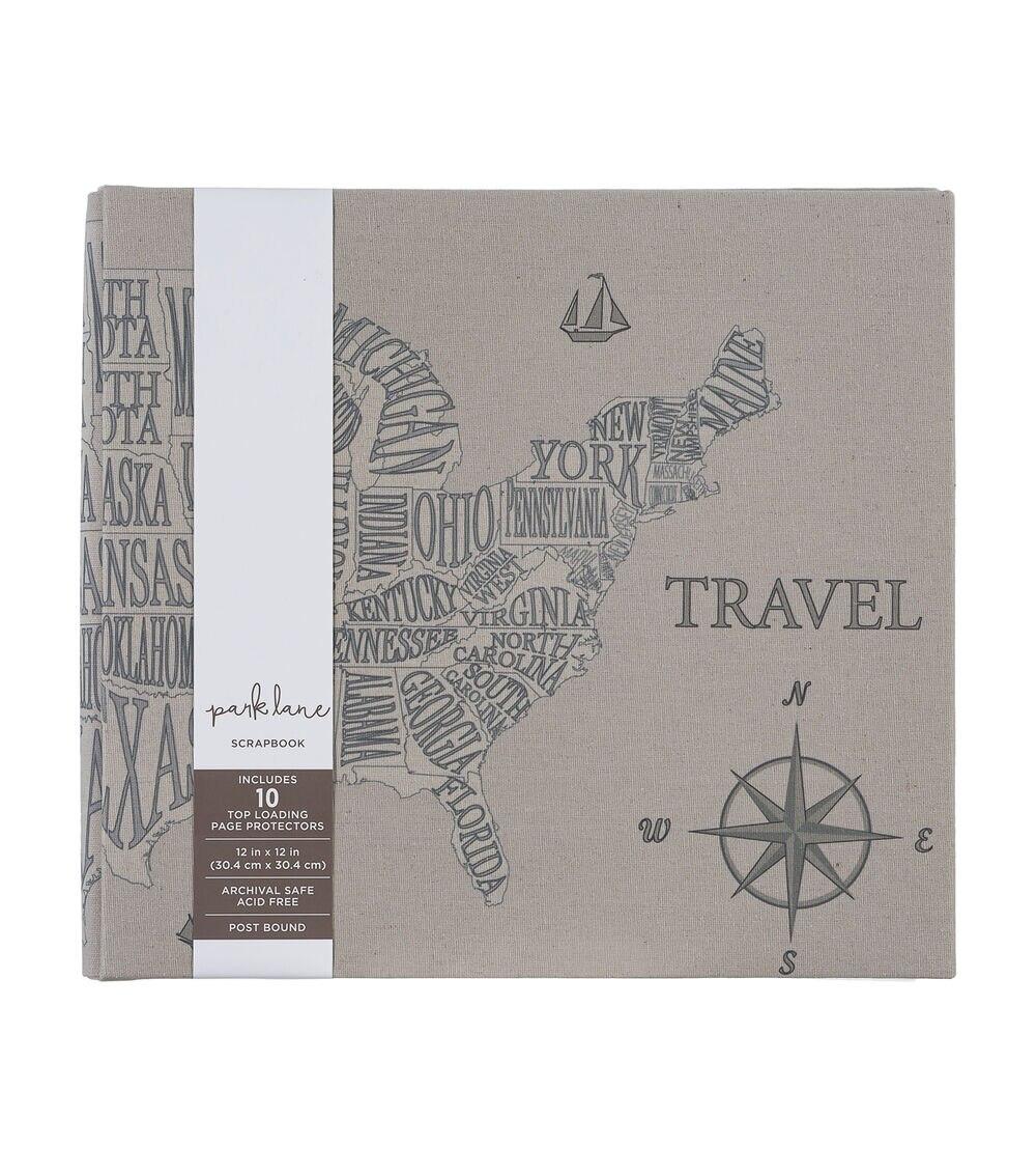 Albums | 12″ x 12″ Tan Linen Travel Scrapbook Albums Albums