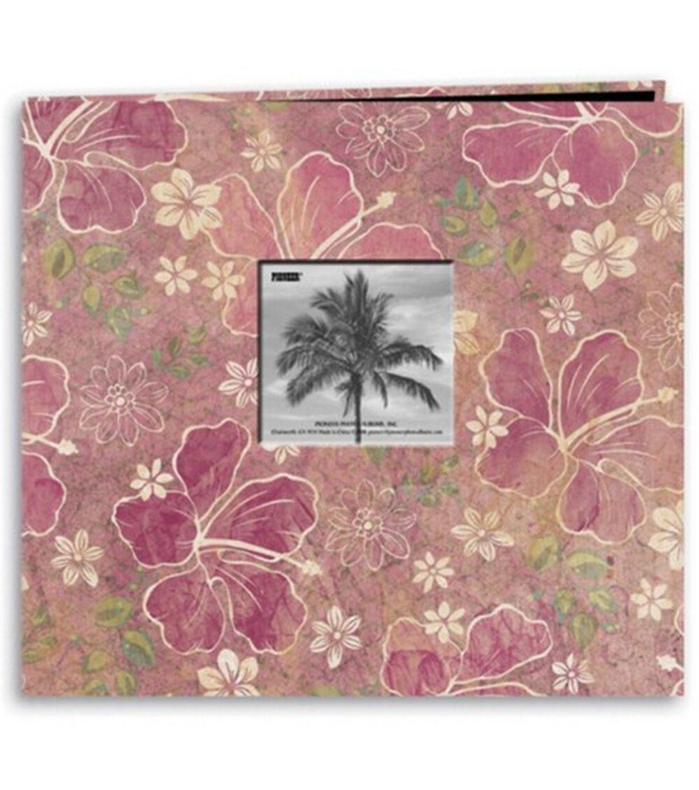 Albums | 12×12 Postbound Album Tropical Print with Frame Hybiscus Albums Albums