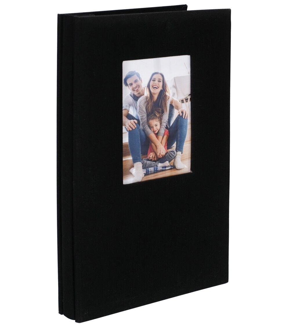 Albums | 4″ x 6″ Black Fabric 180 Pocket Photo Album Albums Albums