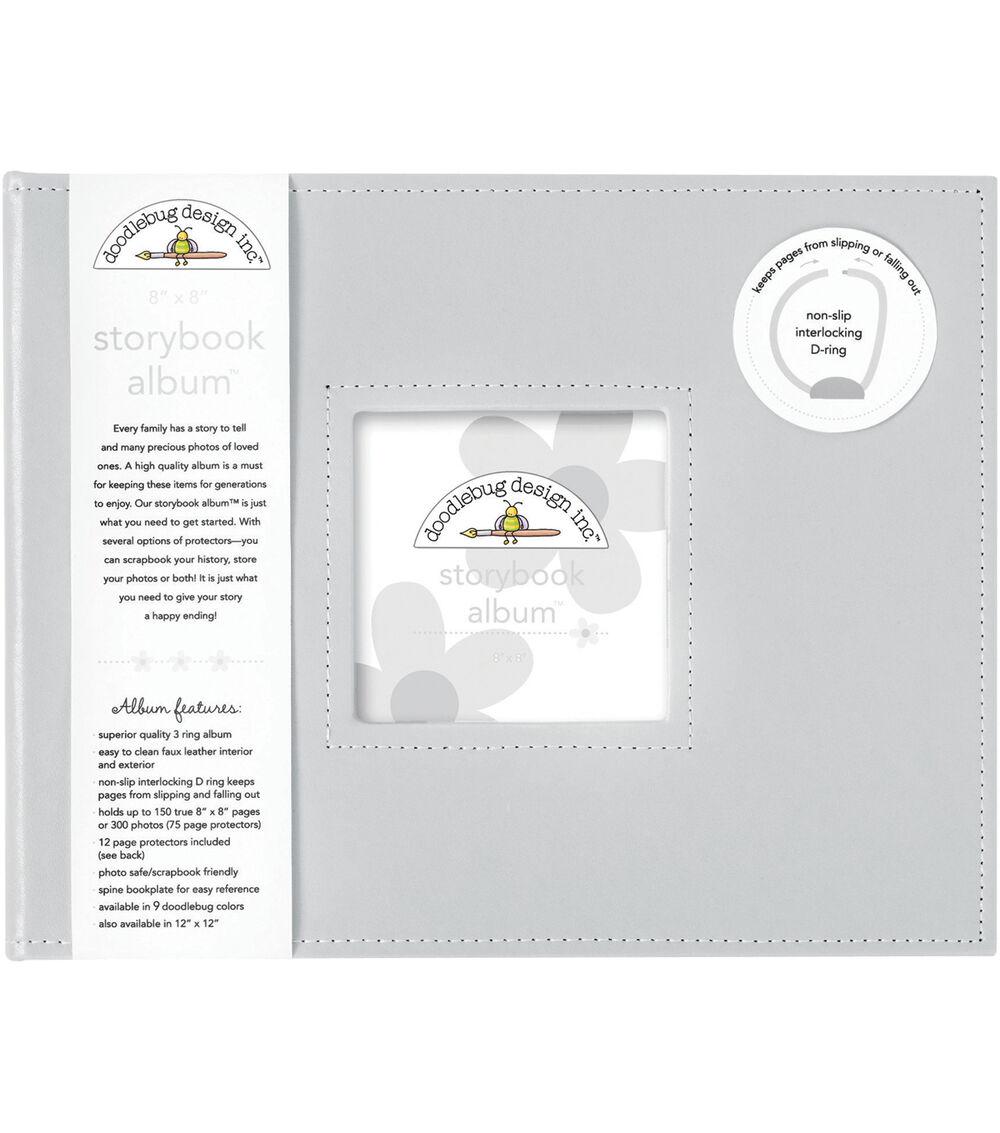 Albums | 8in x 8in Storybook D-ring Album – Gray Albums Albums