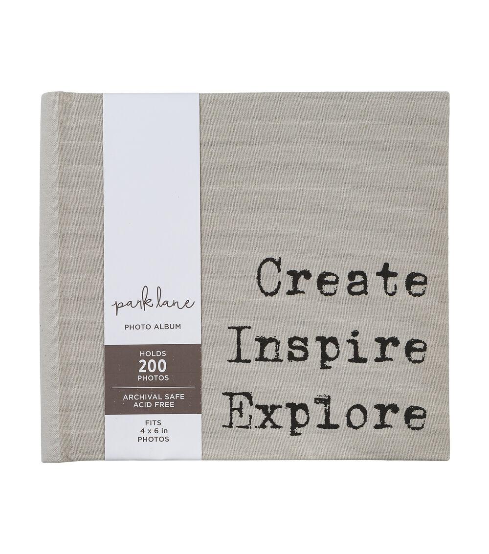 Albums | 9.5″ x 8.5″ Create Inspire Explore on Linen Scrapbook Album Albums Albums