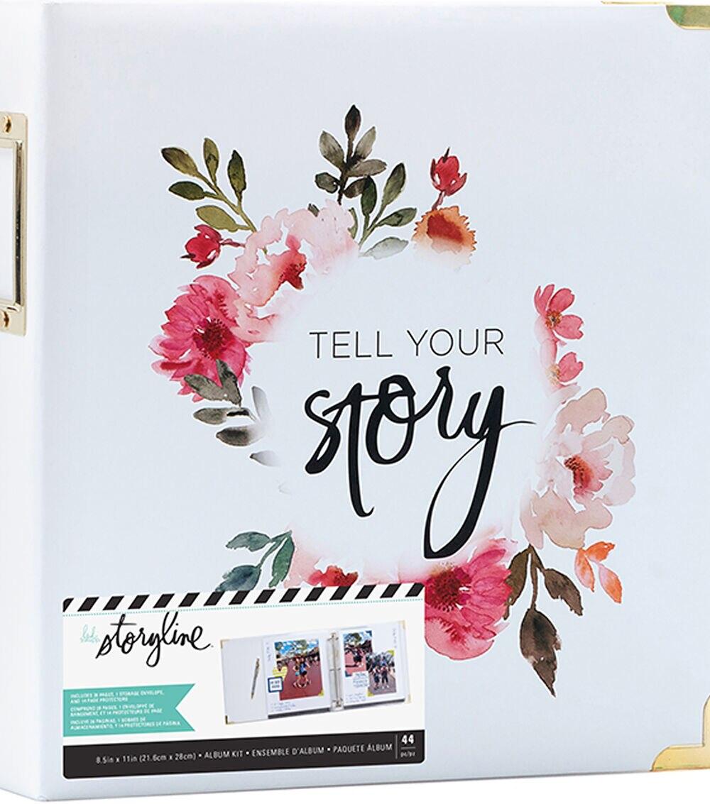 Albums | Storyline2 D Ring Album Floral on White Albums Albums