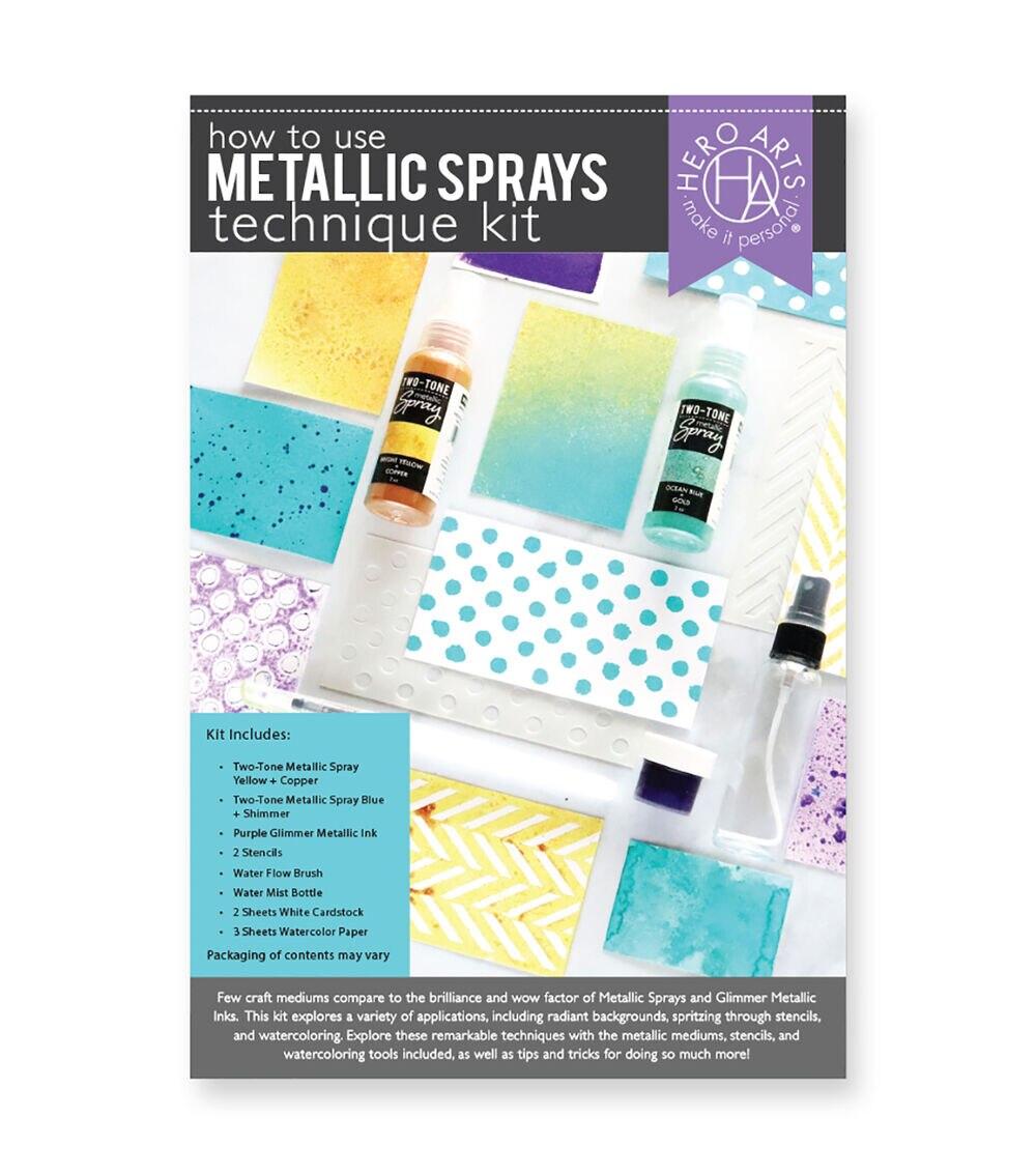 Card Making | 5.5″ x 8.5″ How To Use Metallic Sprays Technique Kit Card Making Card Making