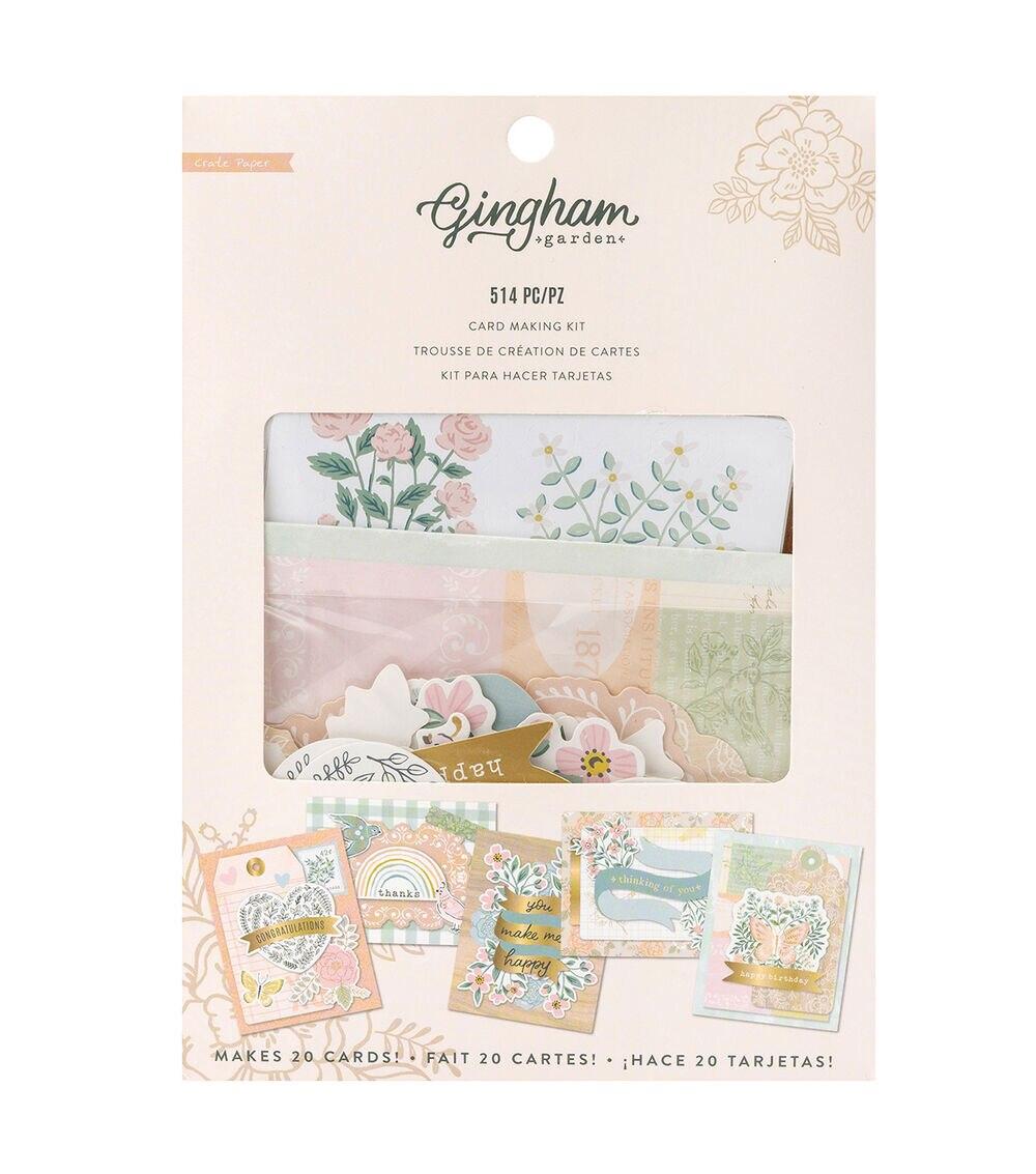 Card Making | Crate Paper Gingham Garden Card Kit Card Making Card Making