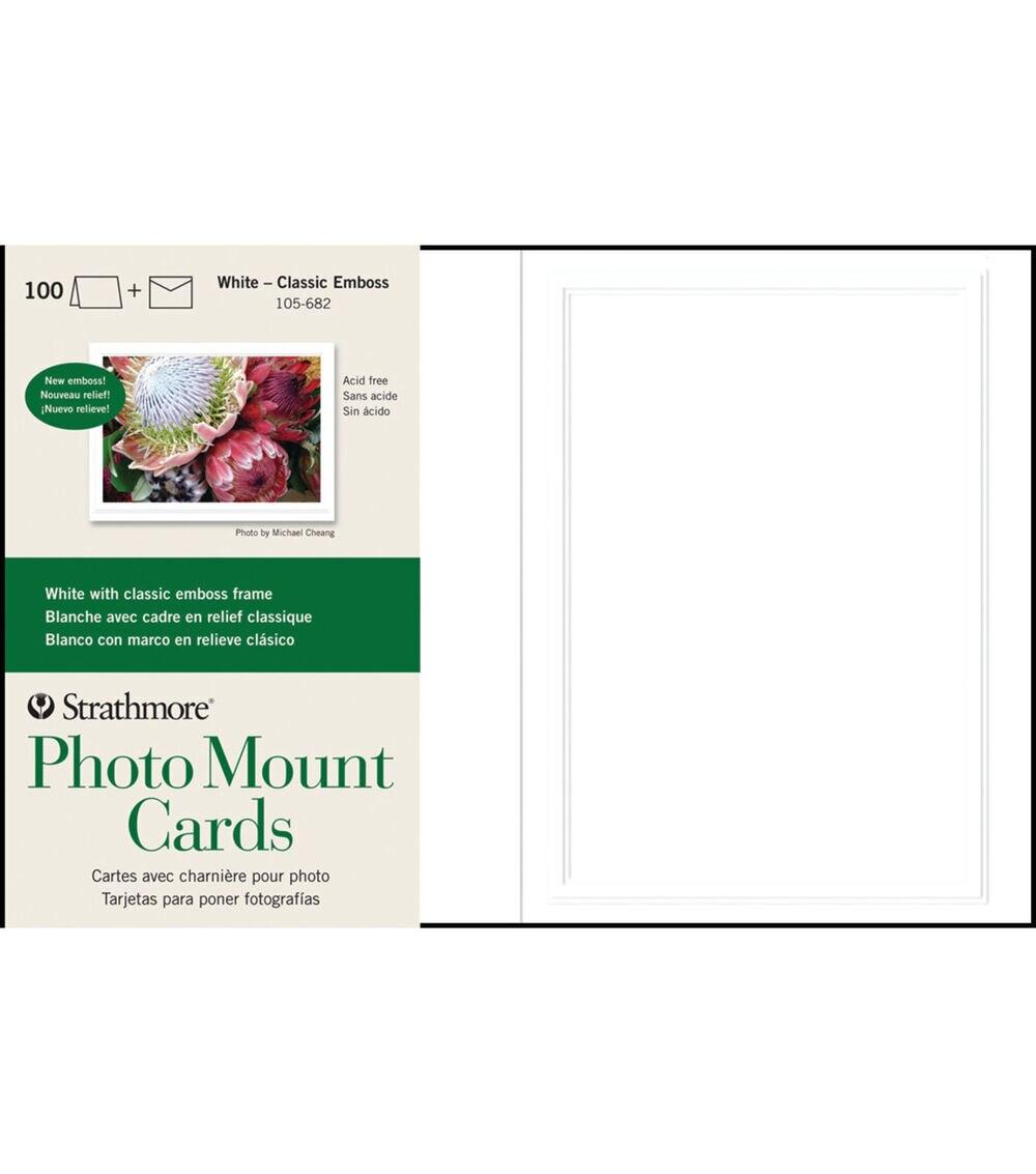 Card Making | Photo Mount Cards 5″ x 7″ White Classic Embossed 100/Pkg Card Making Card Making