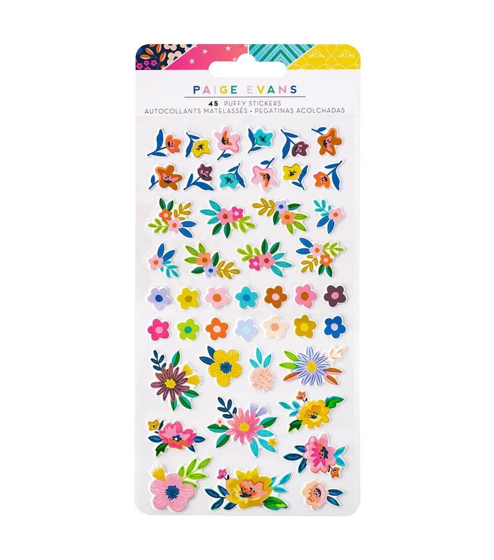 Embellishments & Stickers | 120pc Paige Evans Bloom Wild Puffy Stickers Embellishments & Stickers Embellishments & Stickers