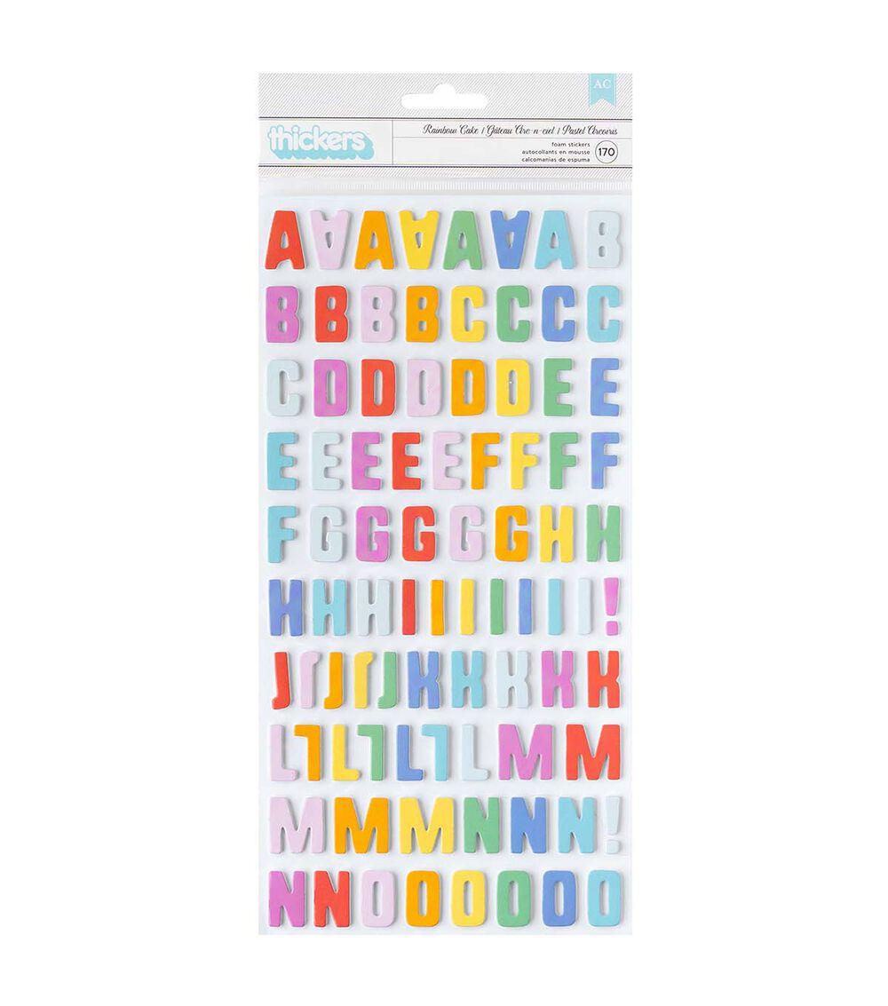 Embellishments & Stickers | 170ct Birthday Thickers Alphabet Stickers Embellishments & Stickers Embellishments & Stickers