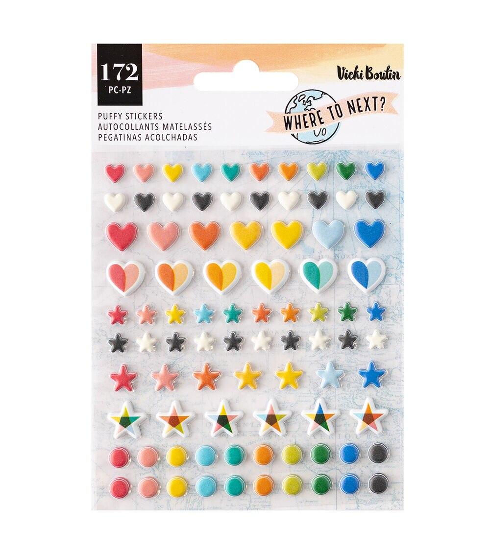 Embellishments & Stickers | 172pc Where to Next Mini Puffy Stickers Embellishments & Stickers Embellishments & Stickers