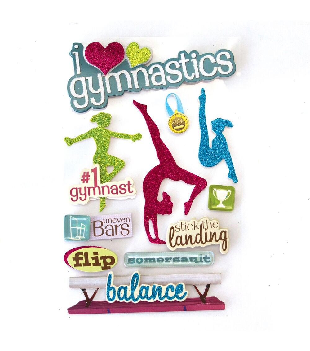 Embellishments & Stickers | 3 D Sticker Gymnastics Embellishments & Stickers Embellishments & Stickers