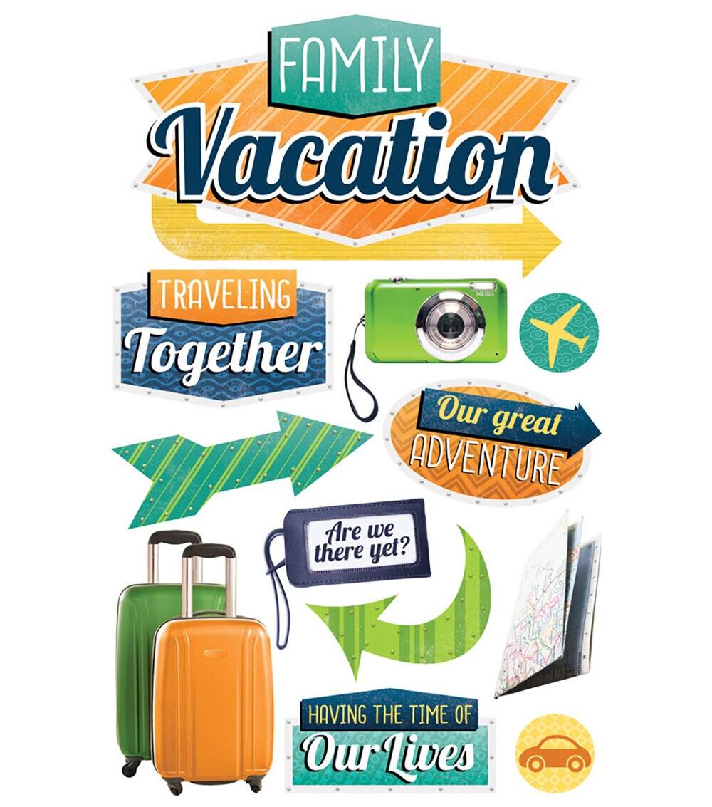 Embellishments & Stickers | 3D Sticker Family Vacation Embellishments & Stickers Embellishments & Stickers