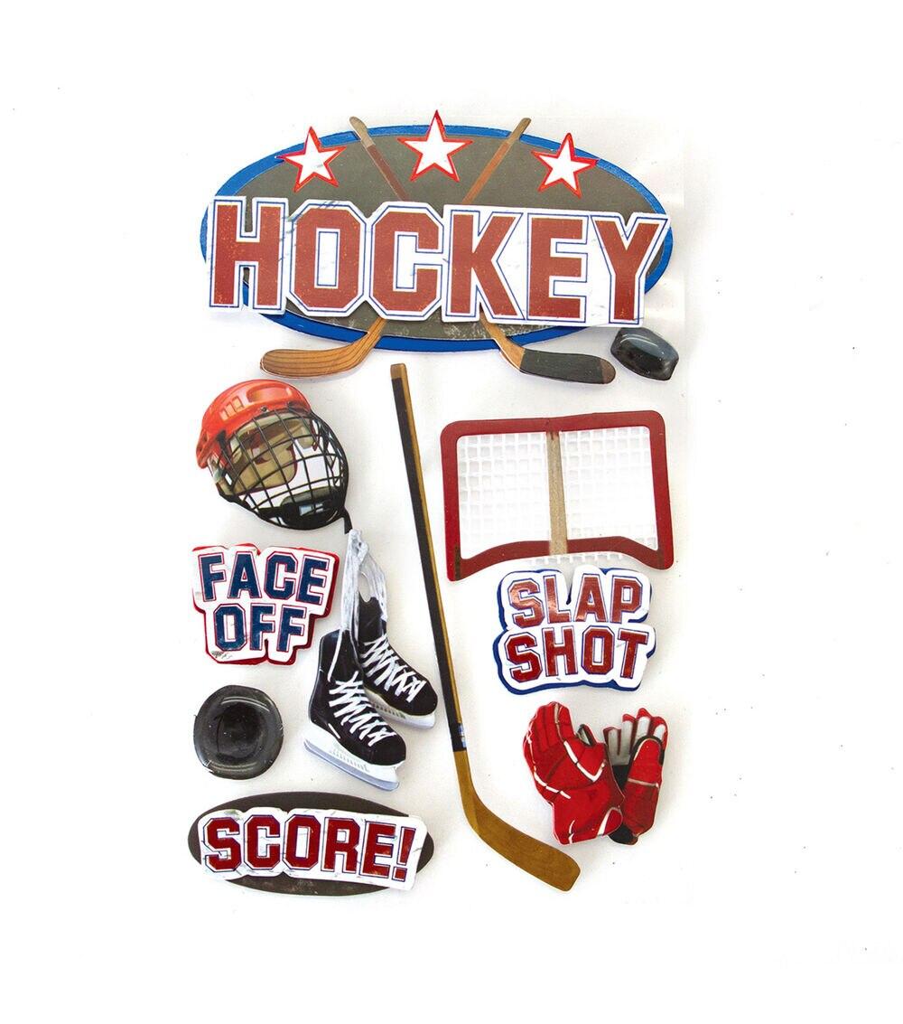 Embellishments & Stickers | 3D Sticker Ice Hockey Embellishments & Stickers Embellishments & Stickers