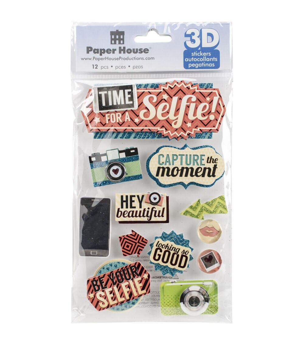 Embellishments & Stickers | 3D Stickers Time For A Selfie Embellishments & Stickers Embellishments & Stickers