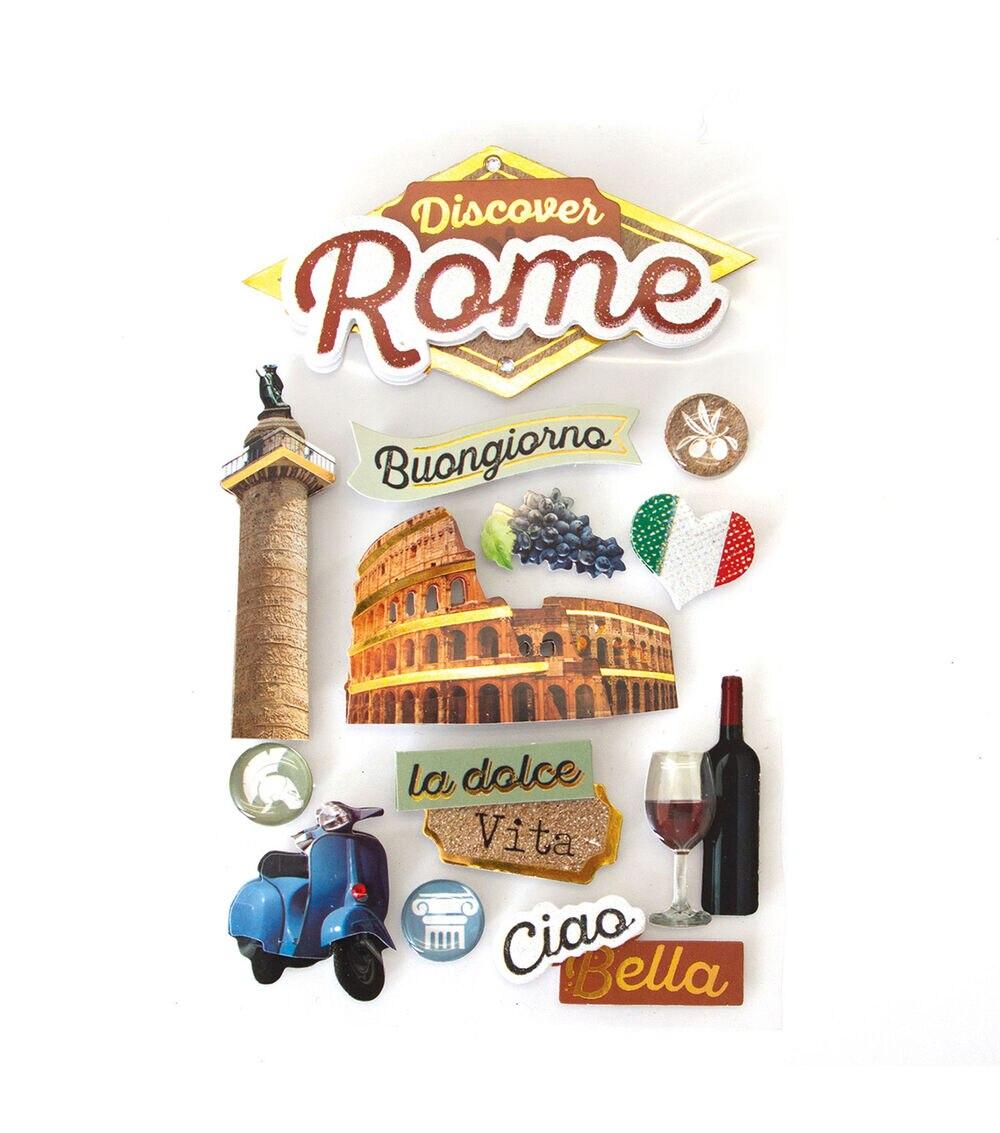 Embellishments & Stickers | 4.5”x8.5” 3D Stickers Discover Rome Embellishments & Stickers Embellishments & Stickers