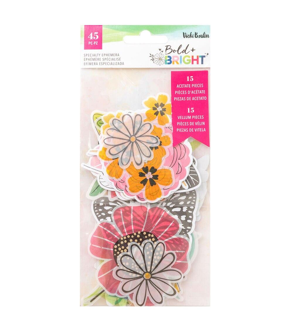 Embellishments & Stickers | 45ct Bold & Bright Goodie Bag Ephemeras Embellishments & Stickers Embellishments & Stickers