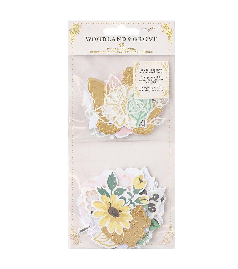 Embellishments & Stickers | 45pc Maggie Holmes Gingham Garden Epherma Floral Die Cut Embellishments & Stickers Embellishments & Stickers