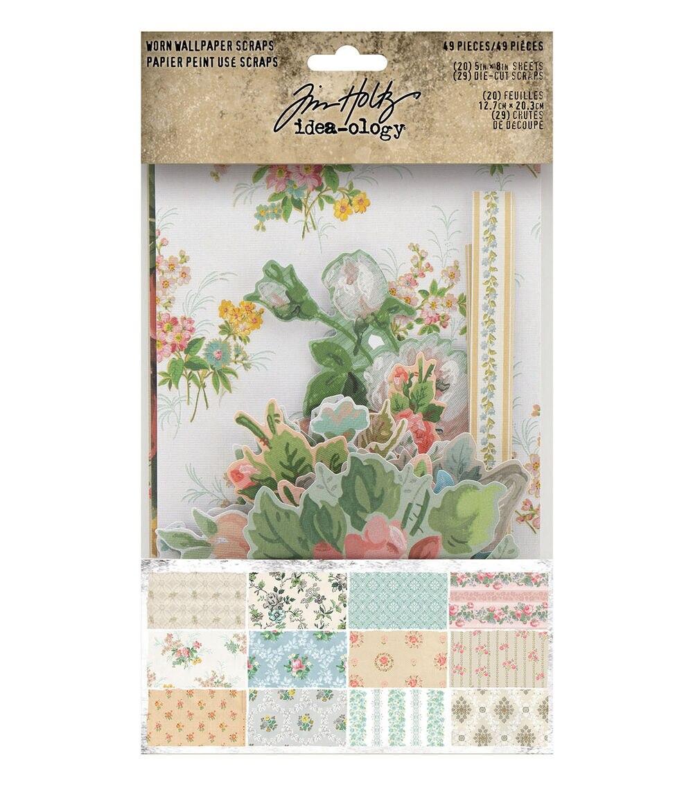 Embellishments & Stickers | 49ct Worn Wallpaper Scraps & Dies Embellishments & Stickers Embellishments & Stickers