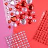 Embellishments & Stickers | 6mm Pink Heart Adhesive Gems 104pc Embellishments & Stickers Embellishments & Stickers