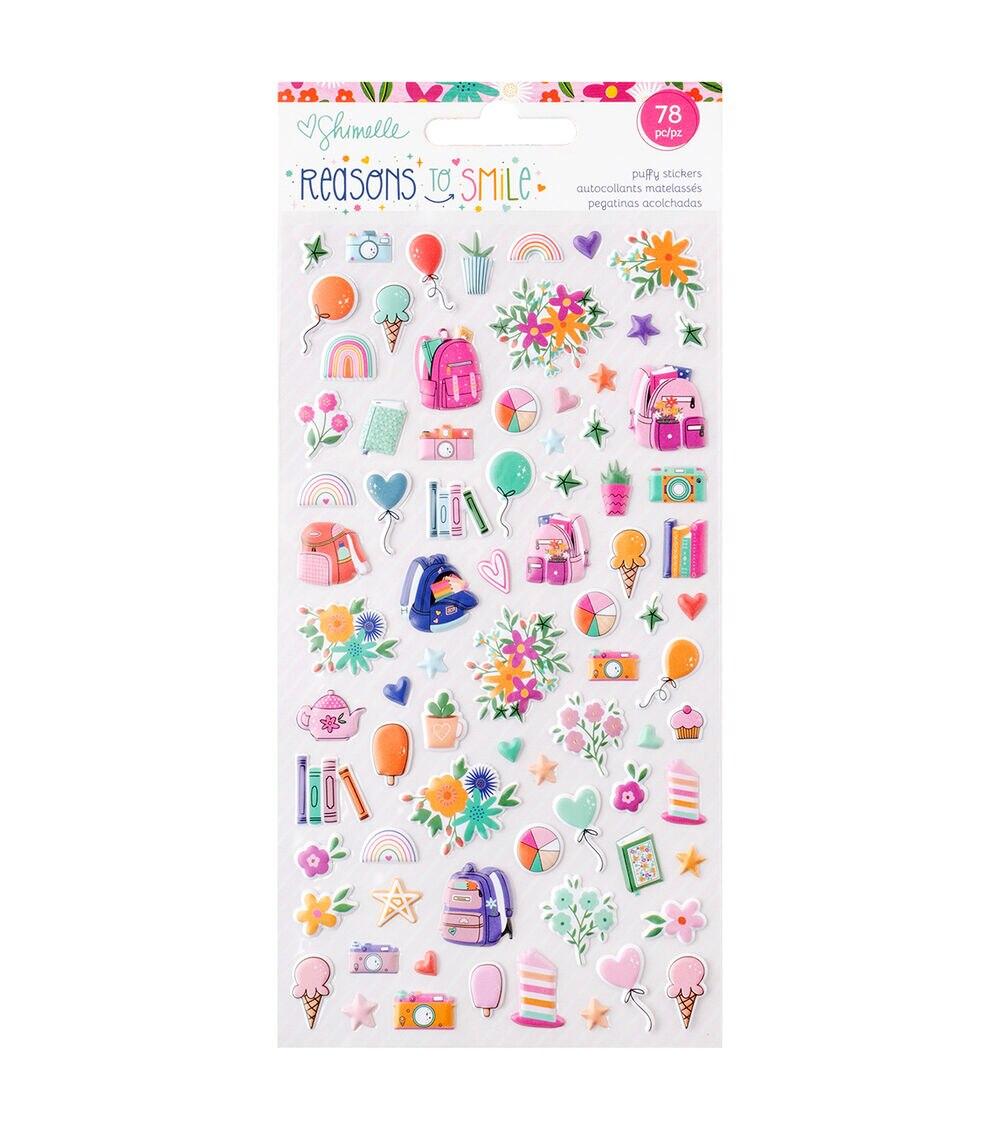 Embellishments & Stickers | 78pc Shimelle Reason To Smile Puffy Icon Stickers Embellishments & Stickers Embellishments & Stickers