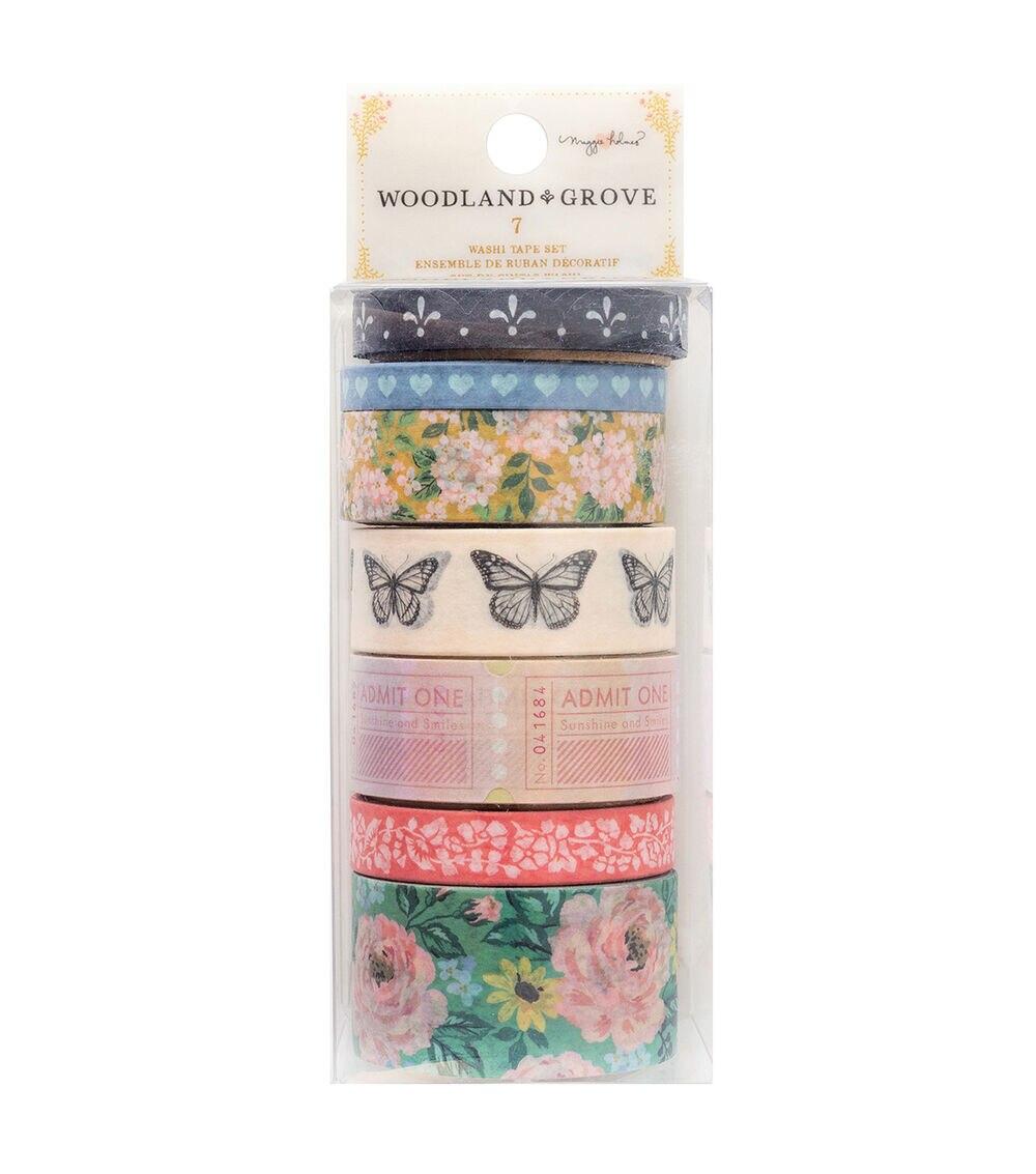 Embellishments & Stickers | 7pc Maggie Holmes Woodland Grove Washi Die Cut Tape Embellishments & Stickers Embellishments & Stickers