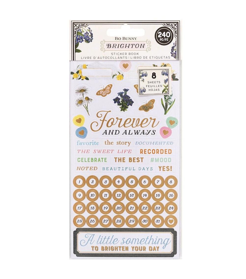 Embellishments & Stickers | 8 Sheet Bo Bunny Brighton Sticker Book Embellishments & Stickers Embellishments & Stickers