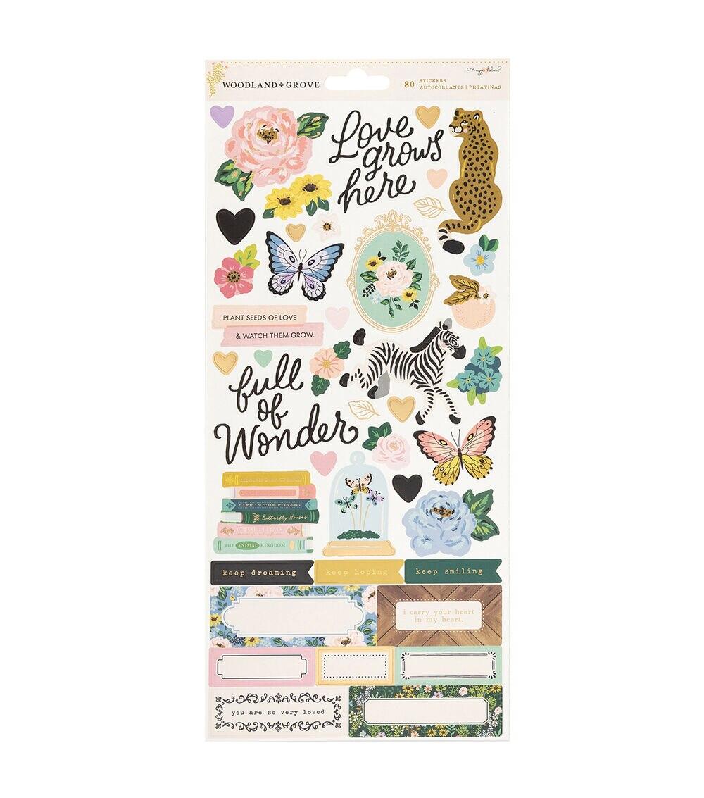 Embellishments & Stickers | 80pc Maggie Holmes Woodland Grove Clear Stickers Embellishments & Stickers Embellishments & Stickers