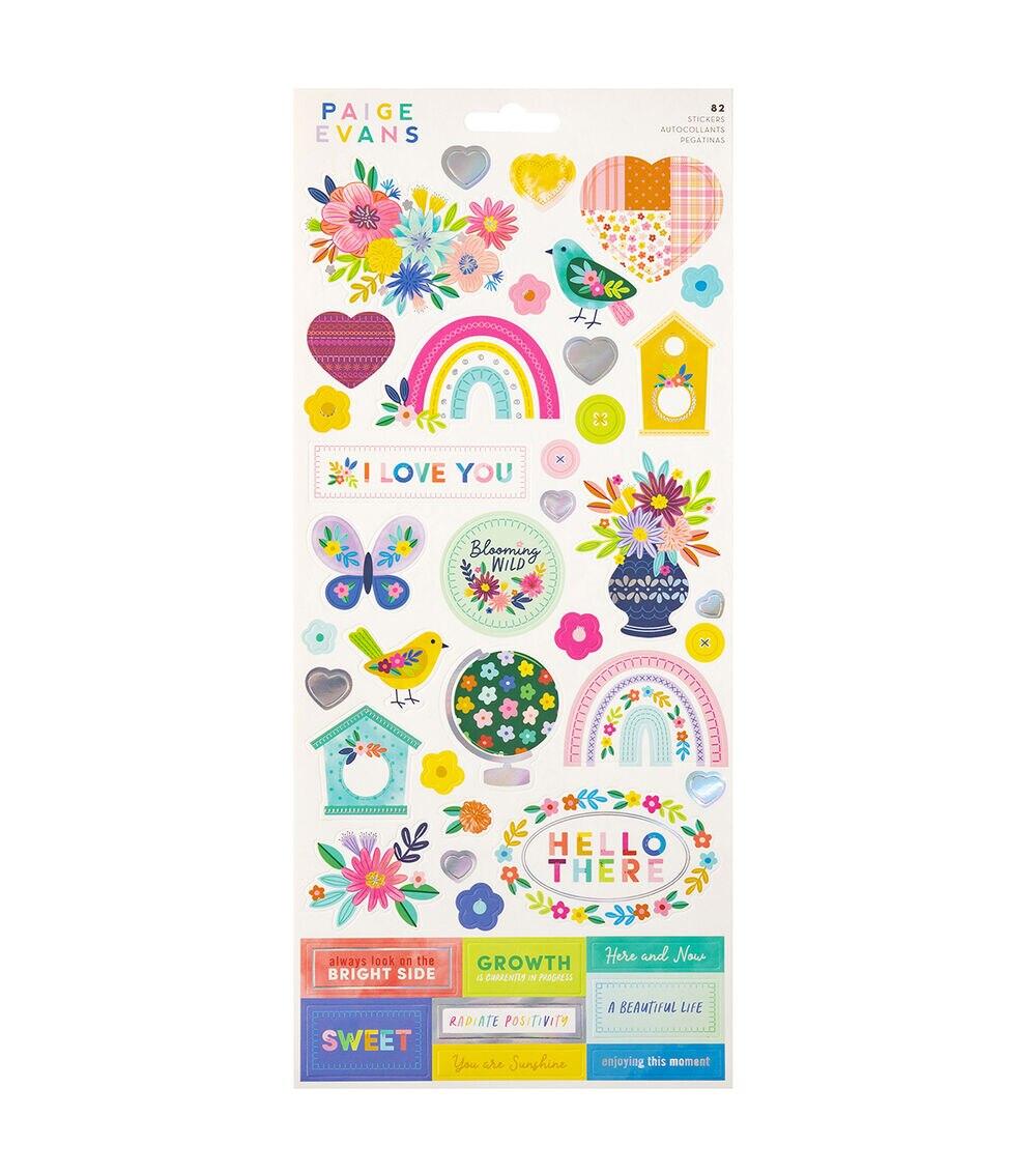 Embellishments & Stickers | 82pc Paige Evans Bloom Wild Stickers Embellishments & Stickers Embellishments & Stickers