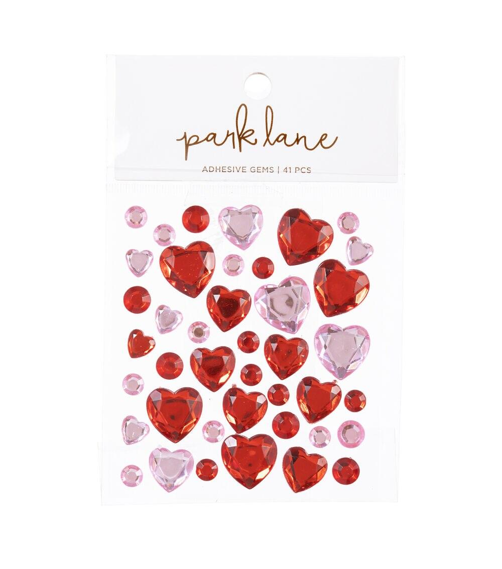 Embellishments & Stickers | Chunky Heart Circle Gems Red & Pink 41pc Embellishments & Stickers Embellishments & Stickers