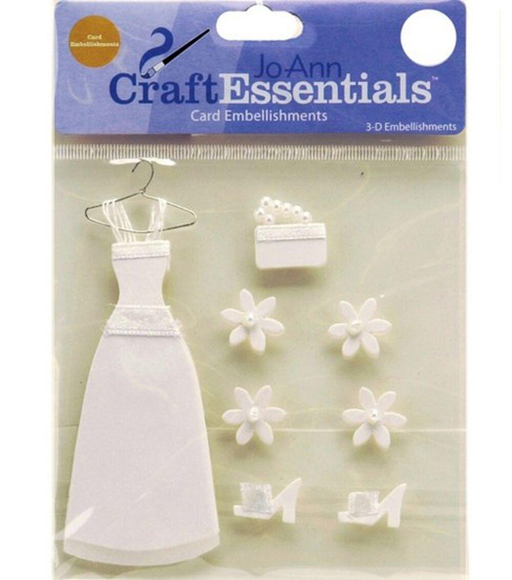 Embellishments & Stickers | Craft Essential Wedding Dress Card Embellishment Embellishments & Stickers Embellishments & Stickers