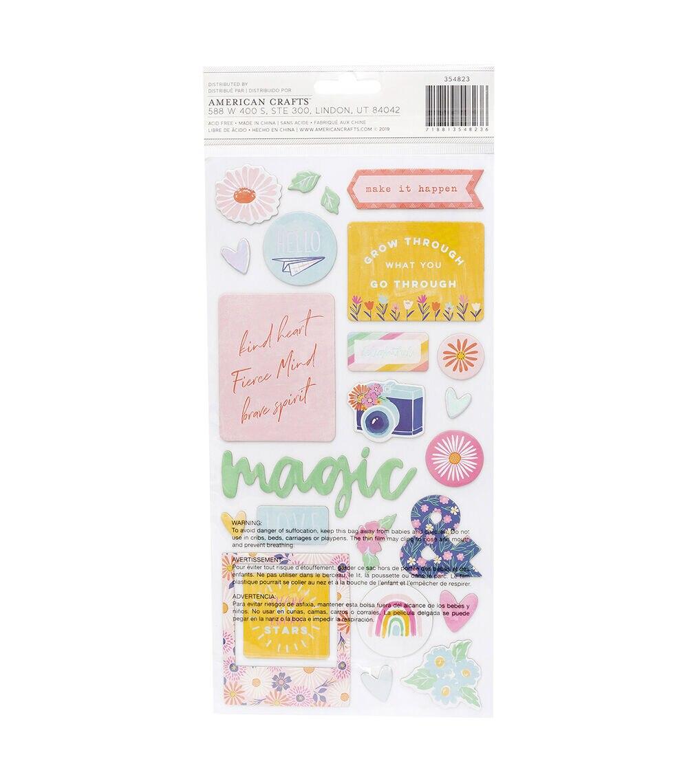 Embellishments & Stickers | Dear Lizzy She’s Magic Thickers Stickers 5.5”X11” 44 Pkg Delightful Embellishments & Stickers Embellishments & Stickers