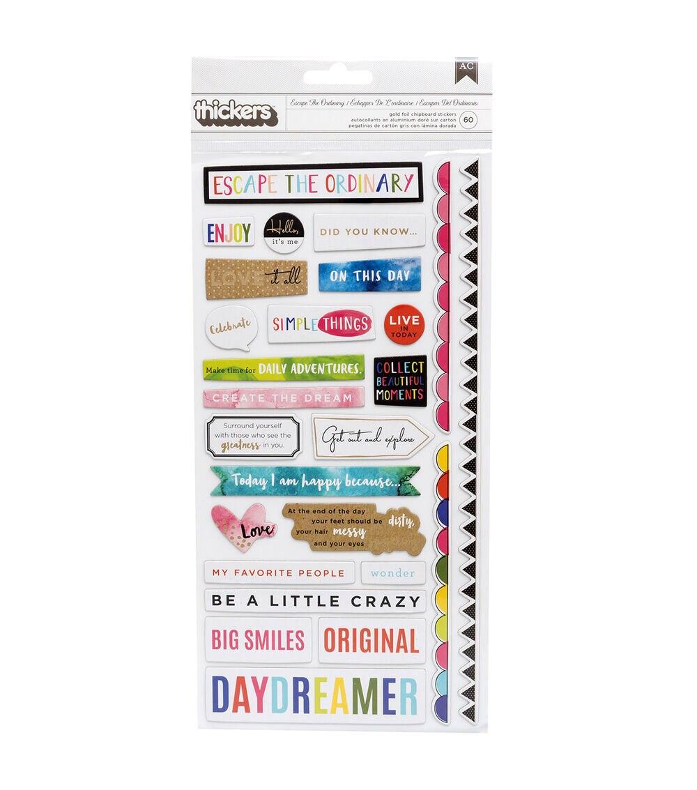 Embellishments & Stickers | Thicker Stickers Field Notes Phrases Embellishments & Stickers Embellishments & Stickers