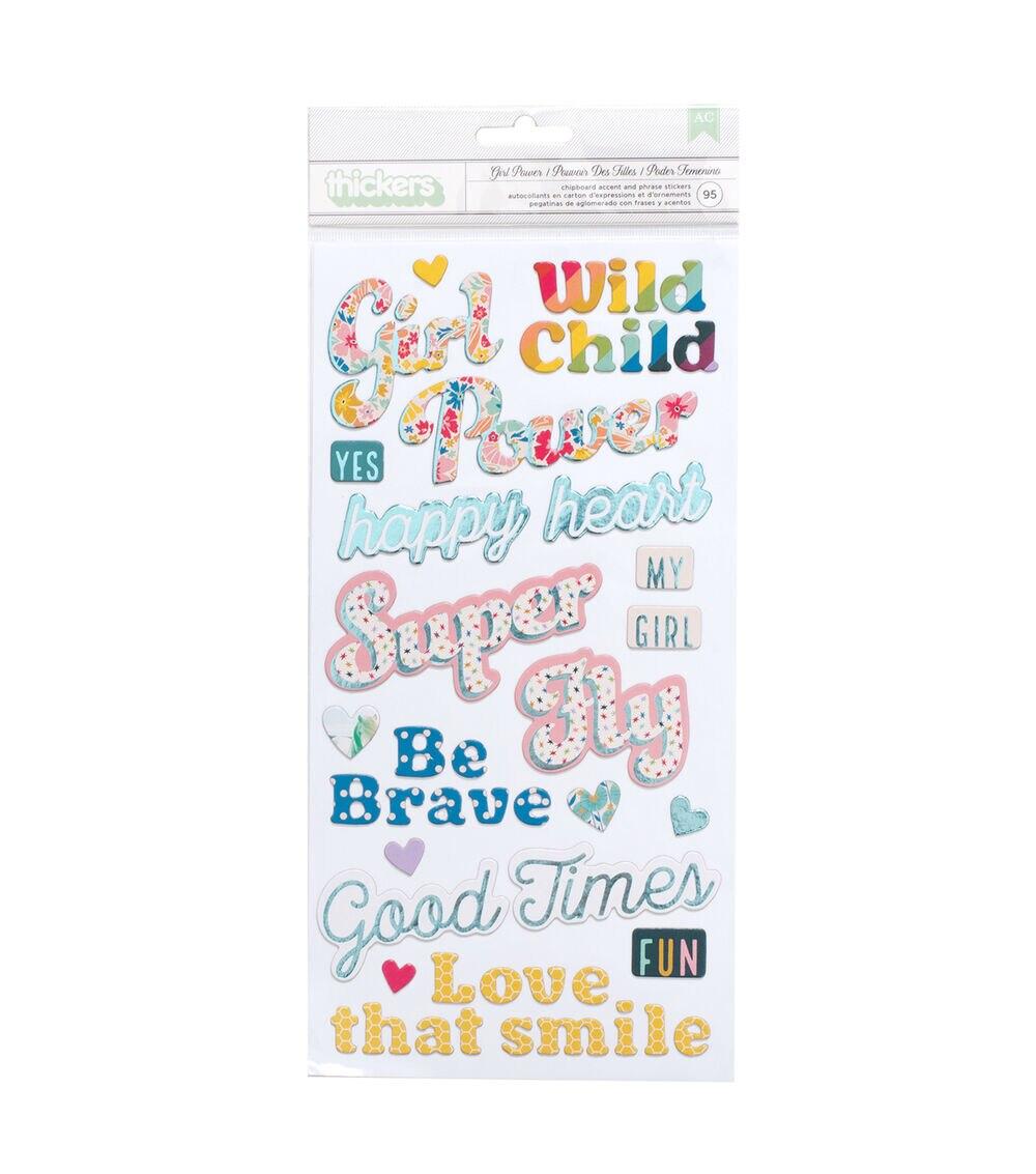 Embellishments & Stickers | Thicker Stickers Girl Power Embellishments & Stickers Embellishments & Stickers