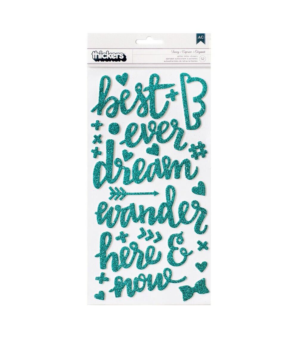 Embellishments & Stickers | Thicker Stickers Silver & Teal Embellishments & Stickers Embellishments & Stickers