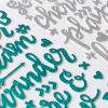 Embellishments & Stickers | Thicker Stickers Silver & Teal Embellishments & Stickers Embellishments & Stickers