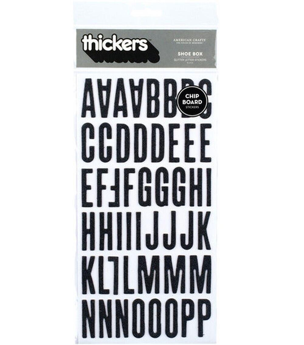 Embellishments & Stickers | Thickers Chipboard Glitter Alphabet Stickers Black Embellishments & Stickers Black