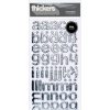 Embellishments & Stickers | Thickers Foil Stickers Cinnamon Alpha Silver Embellishments & Stickers Embellishments & Stickers