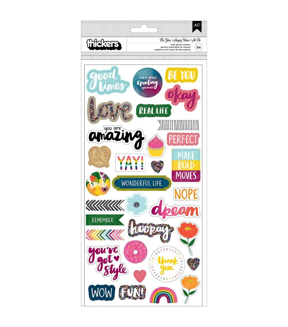 Embellishments & Stickers | Thickers Slice Of Life Foam Phrase Stickers Embellishments & Stickers Embellishments & Stickers