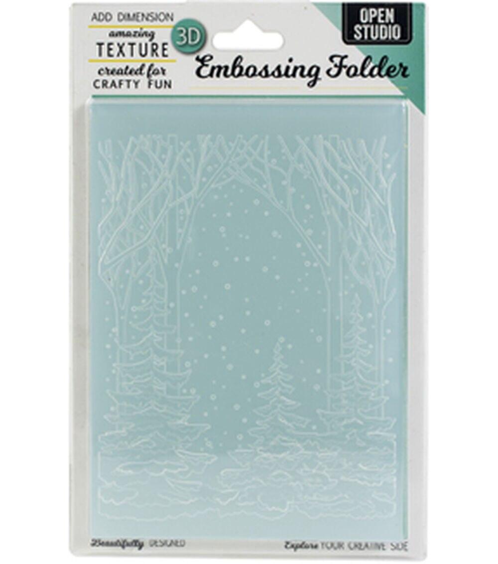 Embossing | Memory Box 3D Embossing Folder 4.5” x 5.75” Snowy Forest Embossing Embossing