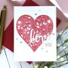 Embossing | Paper Layering Floral Heart Embossing Embossing