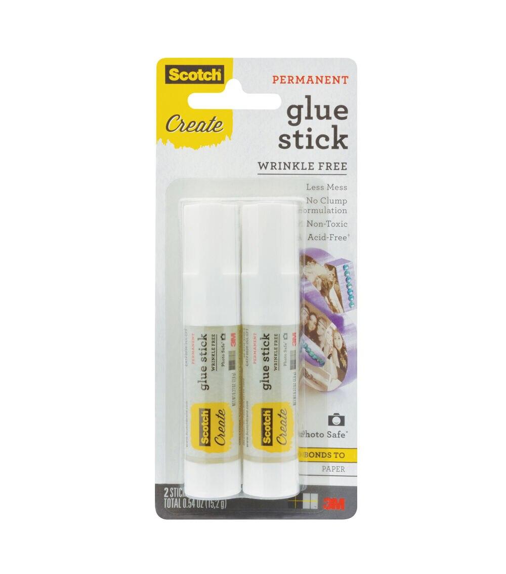 Glues & Adhesives | Create Wrinkle Free 2 pk Permanent Glue Sticks Clear Glues & Adhesives Glues & Adhesives