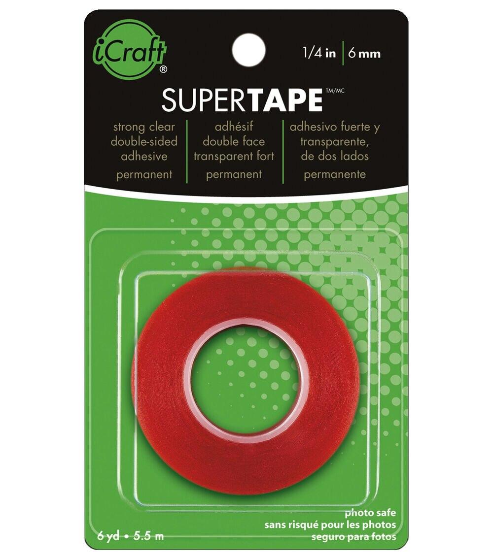 Glues & Adhesives | Super Tape 1/4″ roll. Strong Double Sided clear Tape with Red Liner Heat and Water resistant Glues & Adhesives Glues & Adhesives