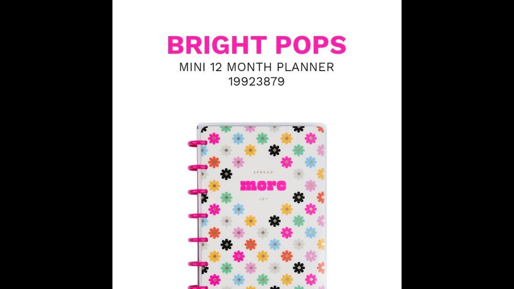 Journals & Planners | 12 Month 2024 Bright Pops Mini Dashboard Planner Journals & Planners Journals & Planners