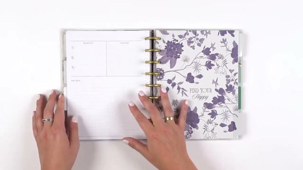 Journals & Planners | 12 Month Undated Feathers & Flowers Classic Planner Journals & Planners Journals & Planners