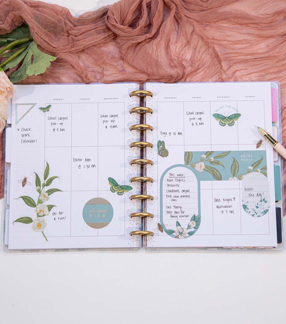 Journals & Planners | 12 Month Undated Feathers & Flowers Classic Planner Journals & Planners Journals & Planners