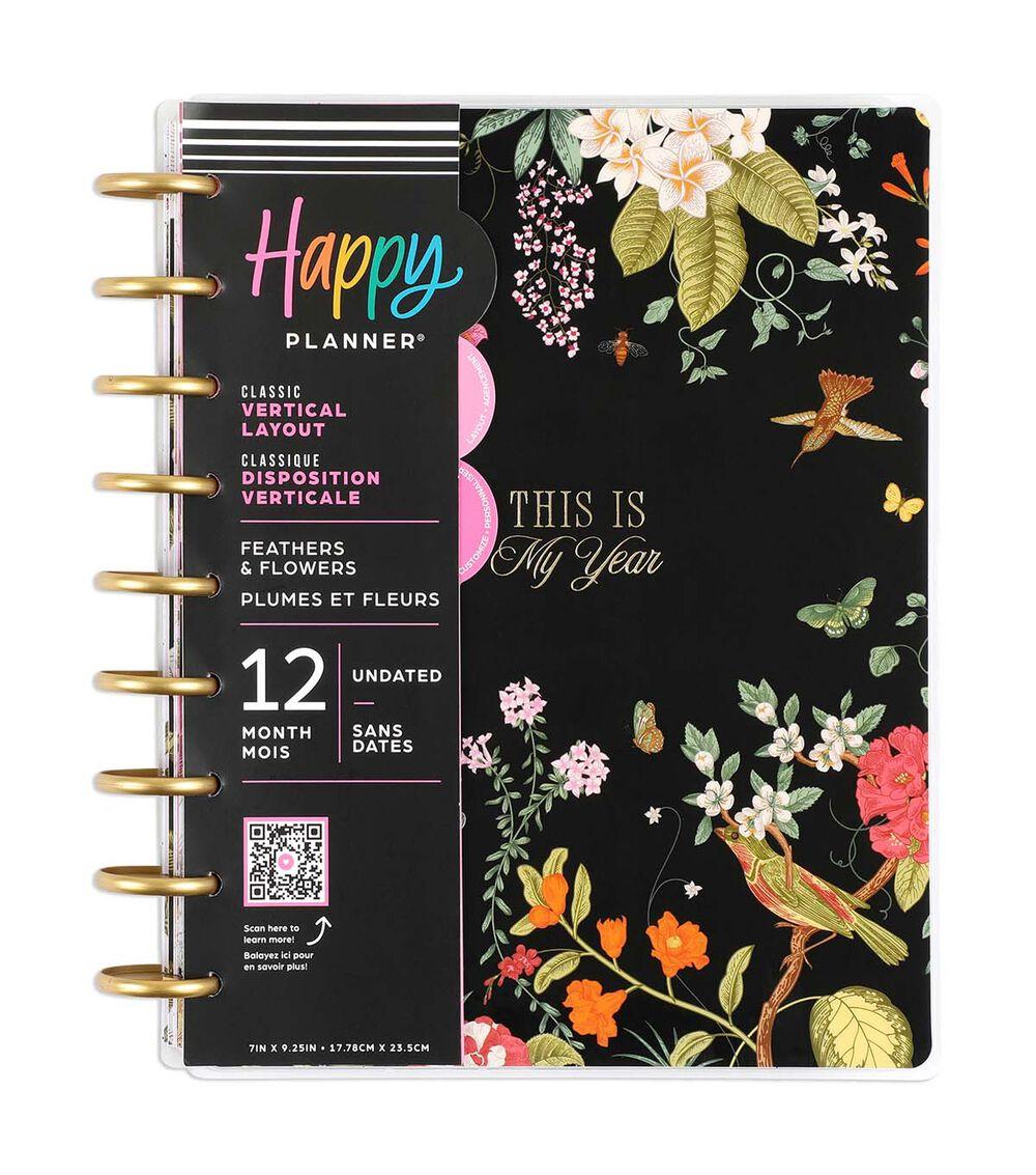 Journals & Planners | 12 Month Undated Feathers & Flowers Classic Planner Journals & Planners Journals & Planners