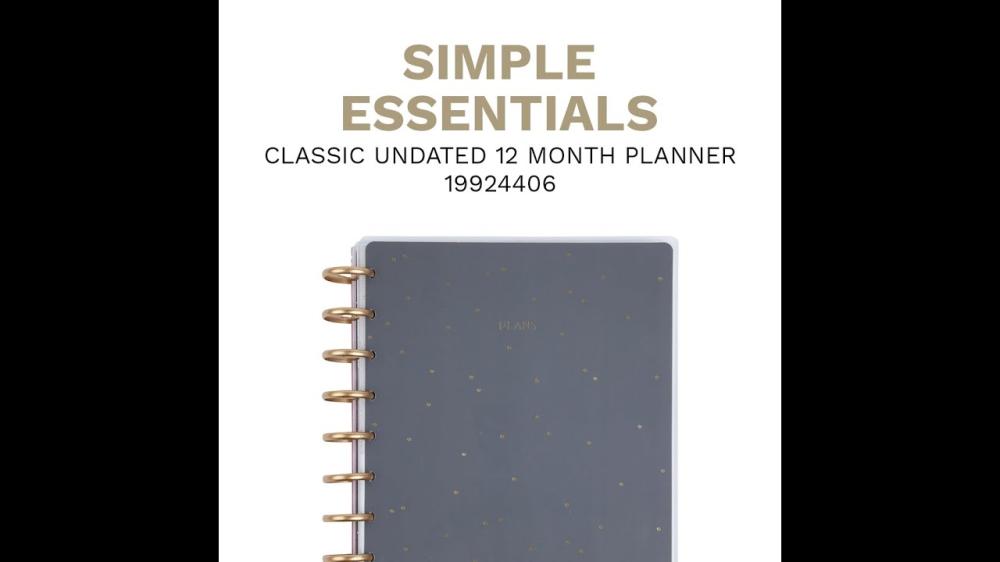 Journals & Planners | 12 Month Undated Simple Essentials Classic Planner Journals & Planners Journals & Planners