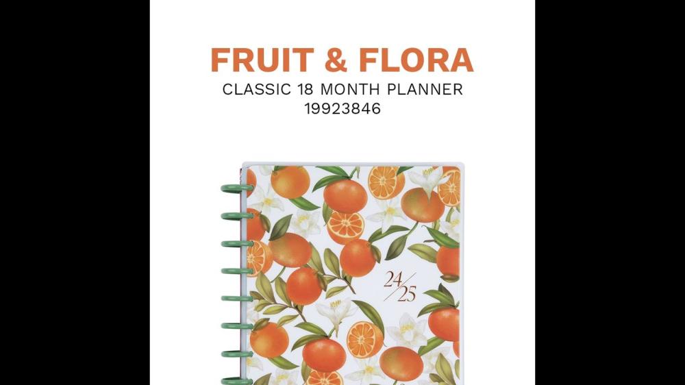 Journals & Planners | 18 Month 2024 Fruit & Flora Classic Vertical Planner Journals & Planners Journals & Planners