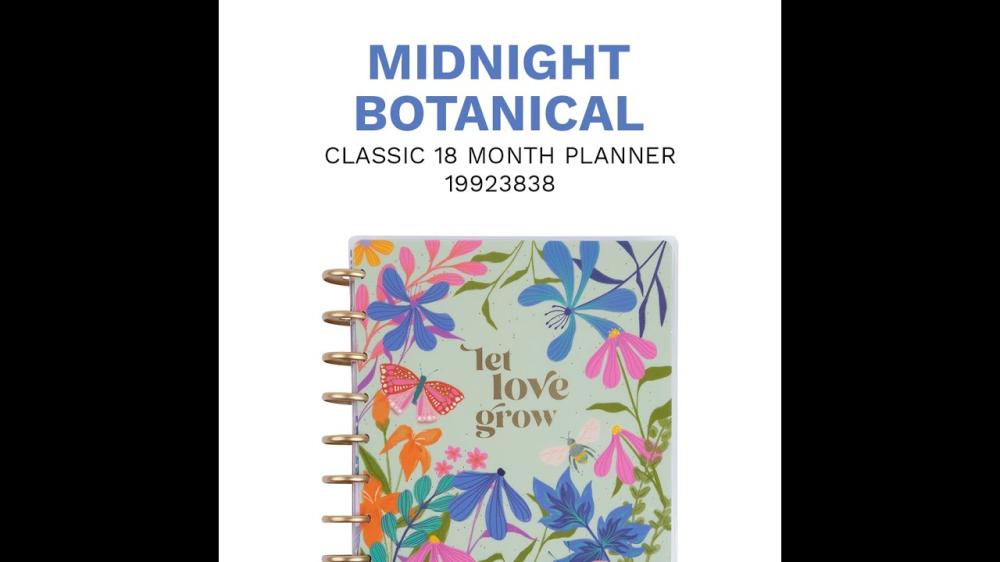 Journals & Planners | 18 Month 2024 Midnight Botanical Classic Vertical Planner Journals & Planners Journals & Planners