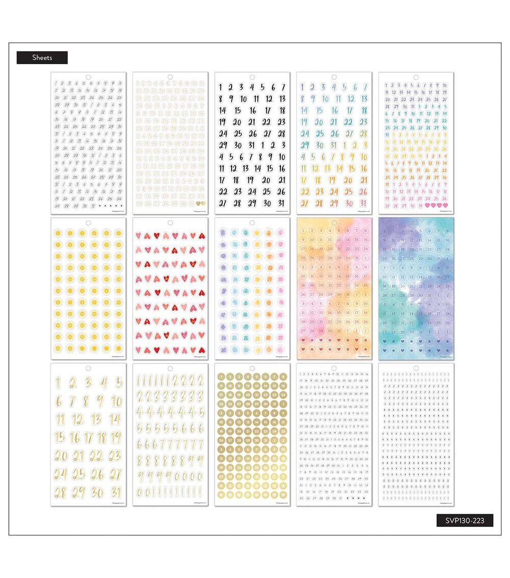 Journals & Planners | 3384pc Essential Dates & Numbers 30 Sheet Sticker Pack Journals & Planners Journals & Planners