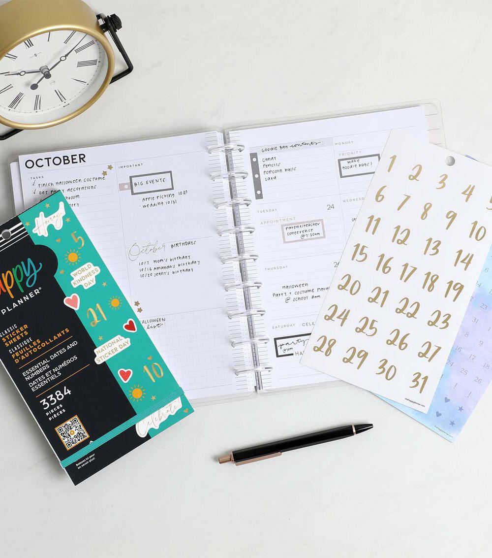 Journals & Planners | 3384pc Essential Dates & Numbers 30 Sheet Sticker Pack Journals & Planners Journals & Planners